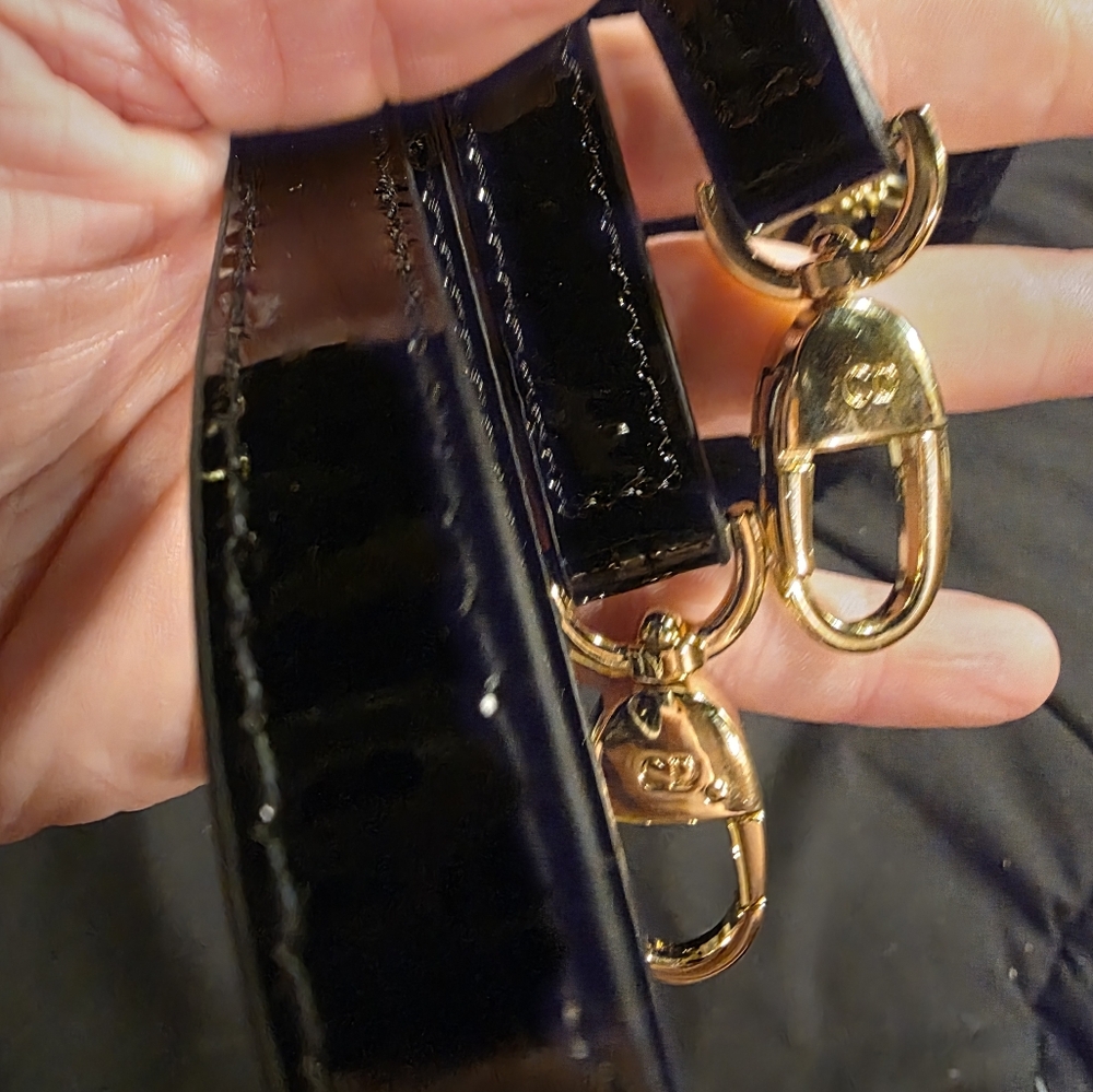 Dior Black and Gold Patent Leather Clutch - Picture 2 of 14